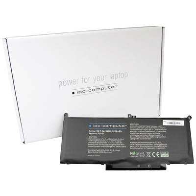 Laptop-Akku von 'ipc-computer' vor Verpackung. Akku hat eine Kapazität von 2200 mAh und ist kompatibel mit bestimmten Laptops.