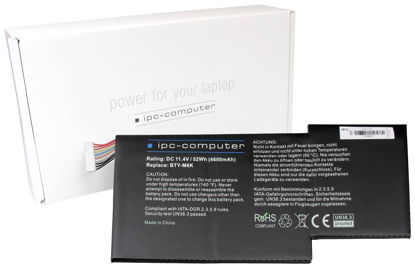ipc-computer Notebook-Akku BTY-M6K REPLACE V 4600 mAh MSI kaufen