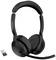 Kabelloses Headset in Schwarz mit Mikrofon und USB-Dongle, geeignet für Anrufe und Musik.