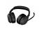 Ein schwarzes Headset mit gepolsterten Ohrmuscheln und einem Mikrofonarm, geeignet für Telefonkonferenzen oder Musikgenuss.