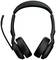 Schwarze Over-Ear-Kopfhörer mit integriertem Mikrofon, geeignet für Gaming oder Telefonkonferenzen. Sie haben ein gepolstertes Kopfband.