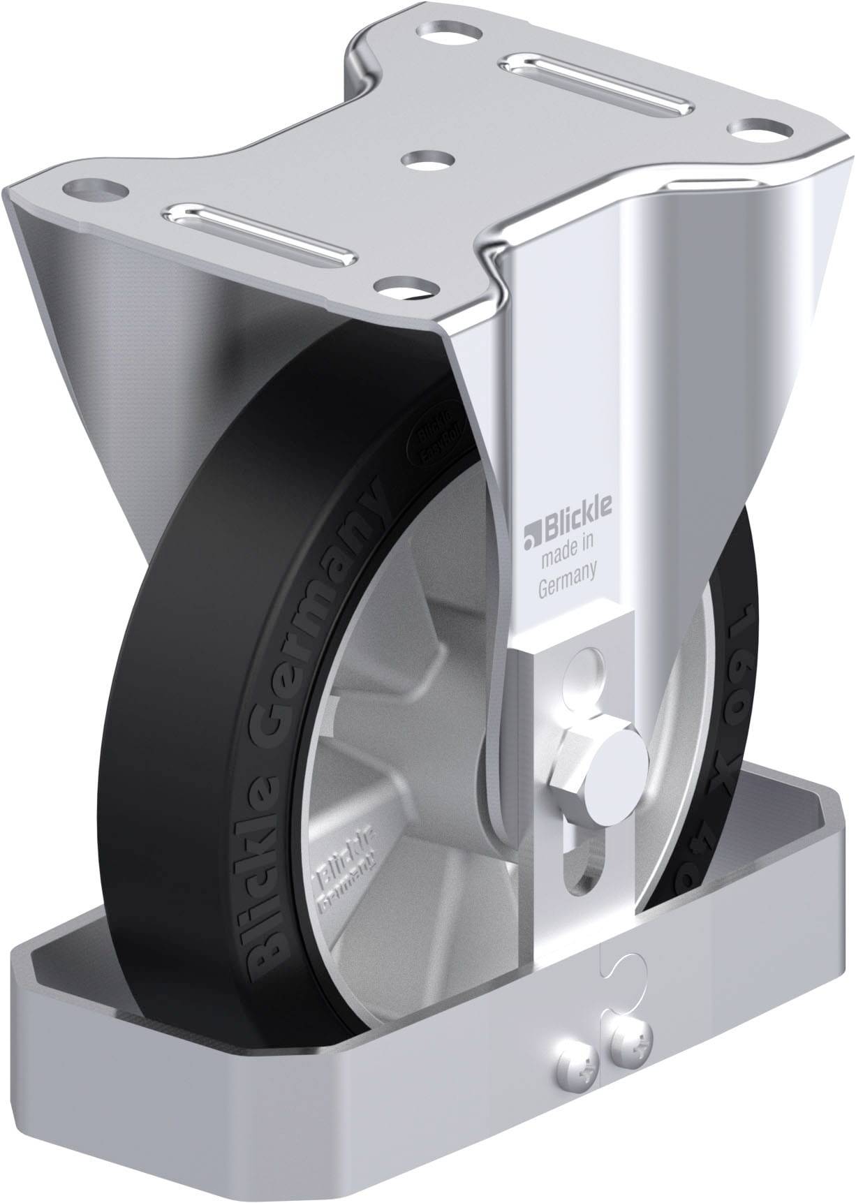 Blickle 906525 B-ALEV 161K-FS Stahlblech-Bockrolle Rad-Durchmesser: 160 mm Tragfähigkeit (max.): 300 kg 1 St.