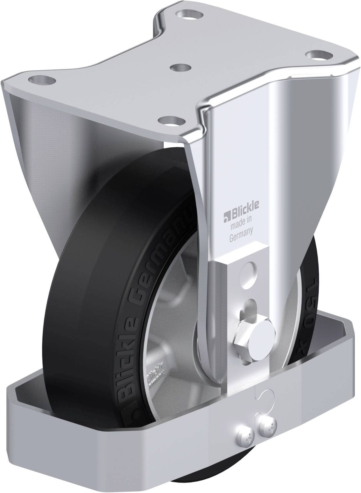 Blickle 927683 BH-ALEV 150K-FS Stahlblech-Bockrolle Rad-Durchmesser: 150 mm Tragfähigkeit (max.): 400 kg 1 St.