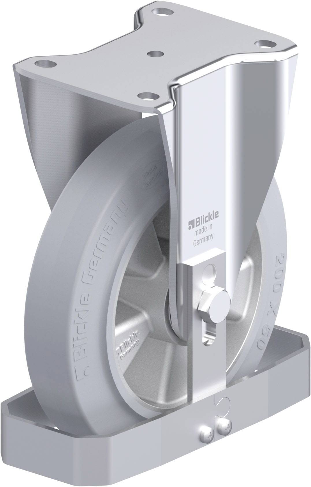 Blickle 907430 BH-ALEV 200K-SG-FS Stahlblech-Bockrolle Rad-Durchmesser: 200 mm Tragfähigkeit (max.): 500 kg 1 St.