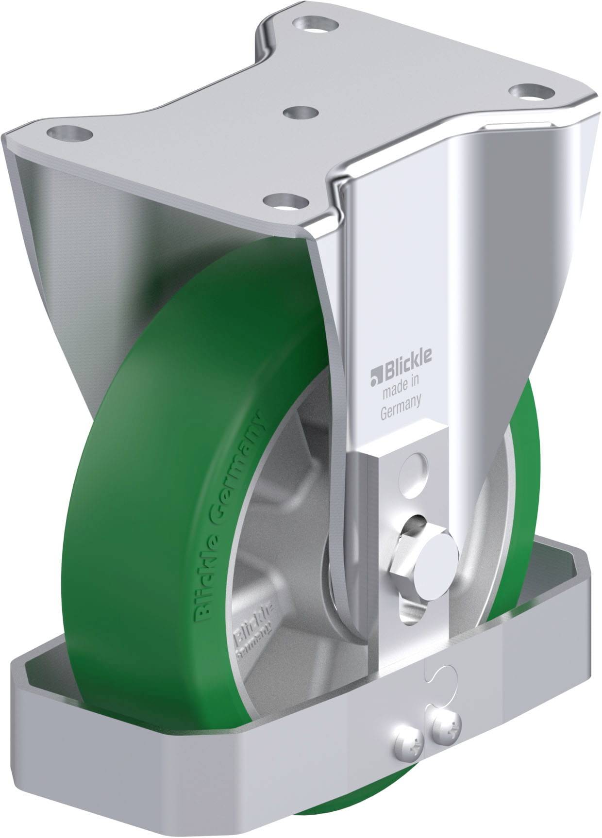 Blickle 755928 BH-ALST 160K-FS Stahlblech-Bockrolle Rad-Durchmesser: 160 mm Tragfähigkeit (max.): 580 kg 1 St.