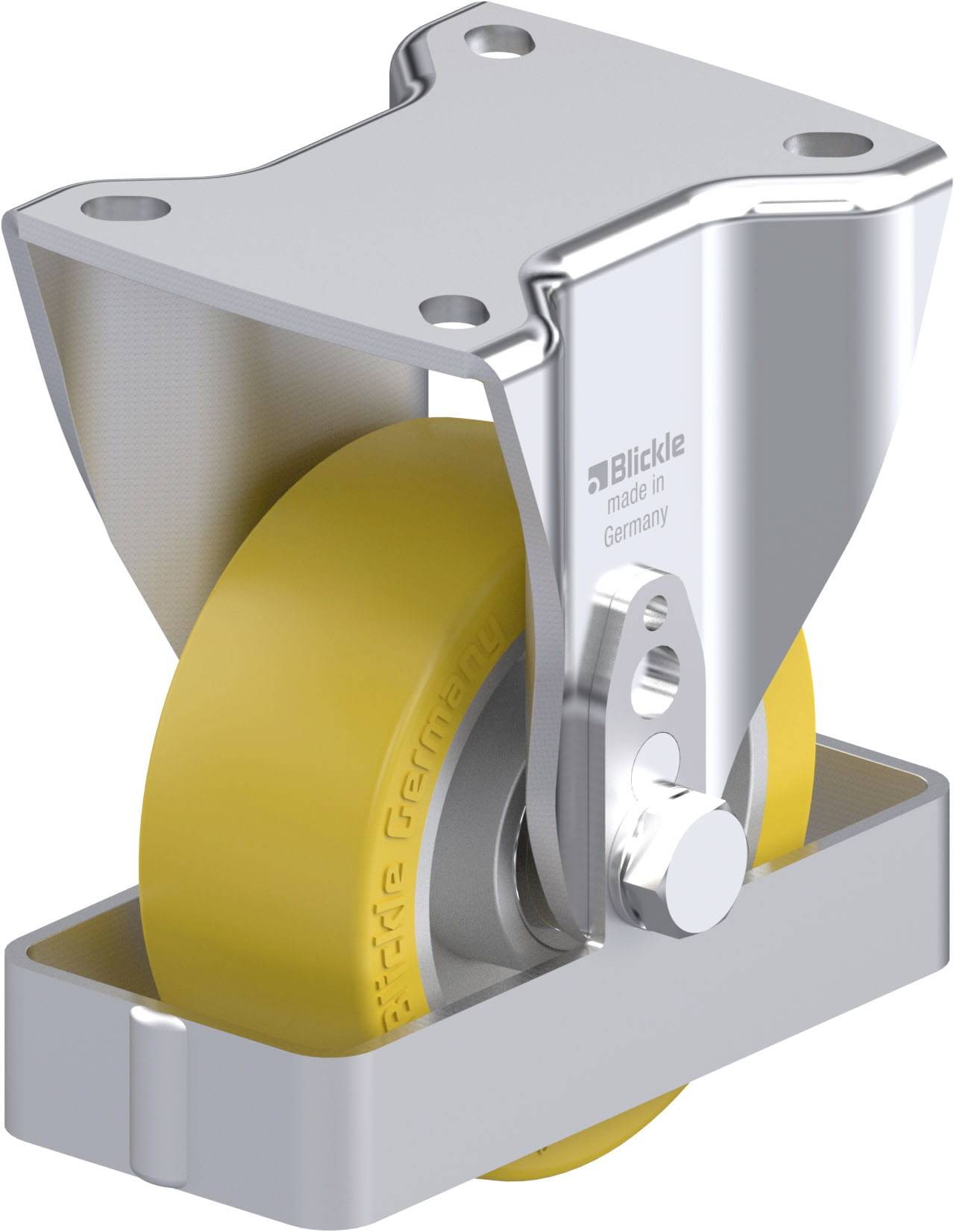 Thumbnail - Blickle 939362 BH-ALTH 101K-1-FS Stahlblech-Bockrolle Rad-Durchmesser: 100 mm Tragfähigkeit (max.): 420 kg 1 St.