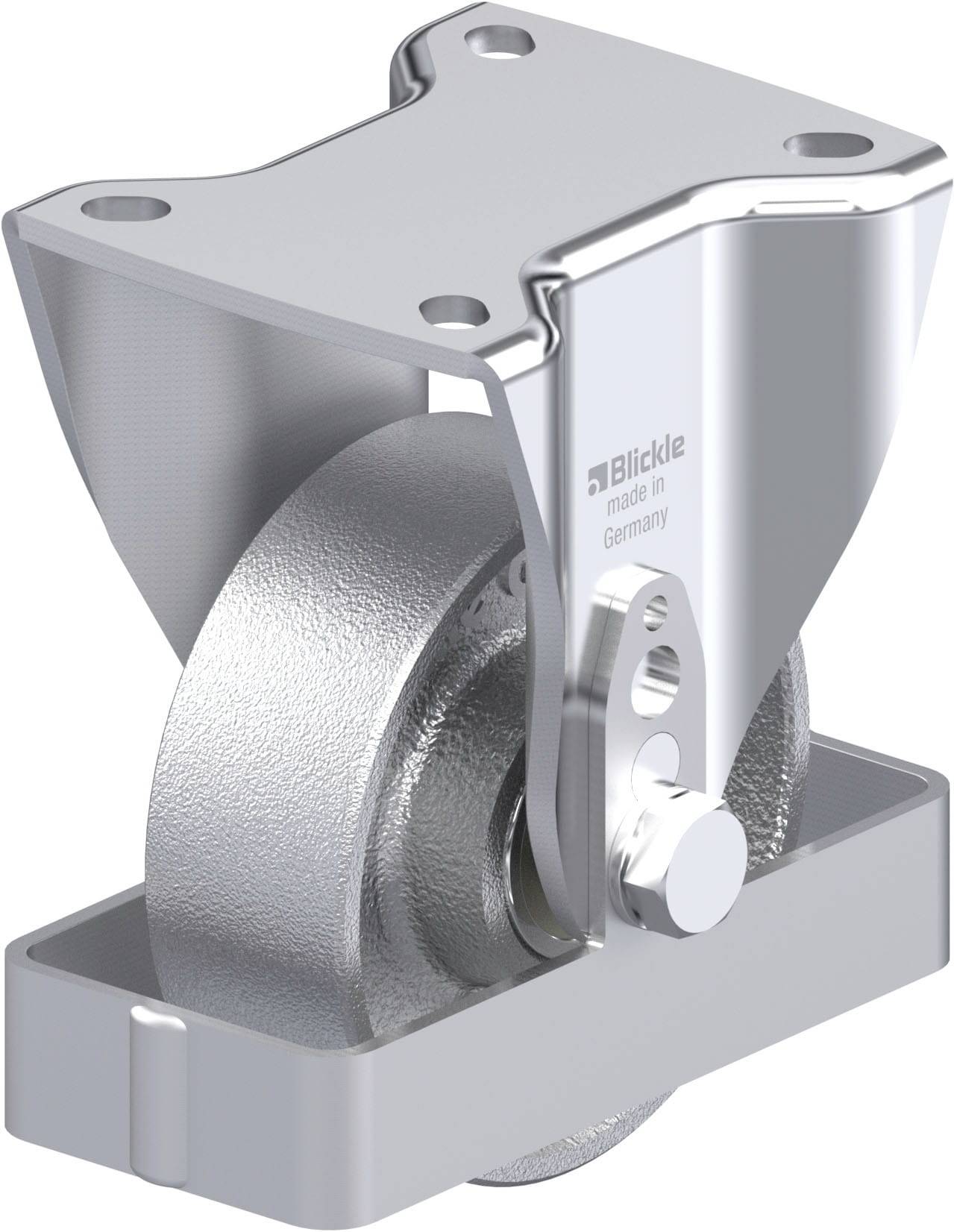 Blickle 940260 BH-G 100K-1-FS Stahlblech-Bockrolle Rad-Durchmesser: 100 mm Tragfähigkeit (max.): 400 kg 1 St.
