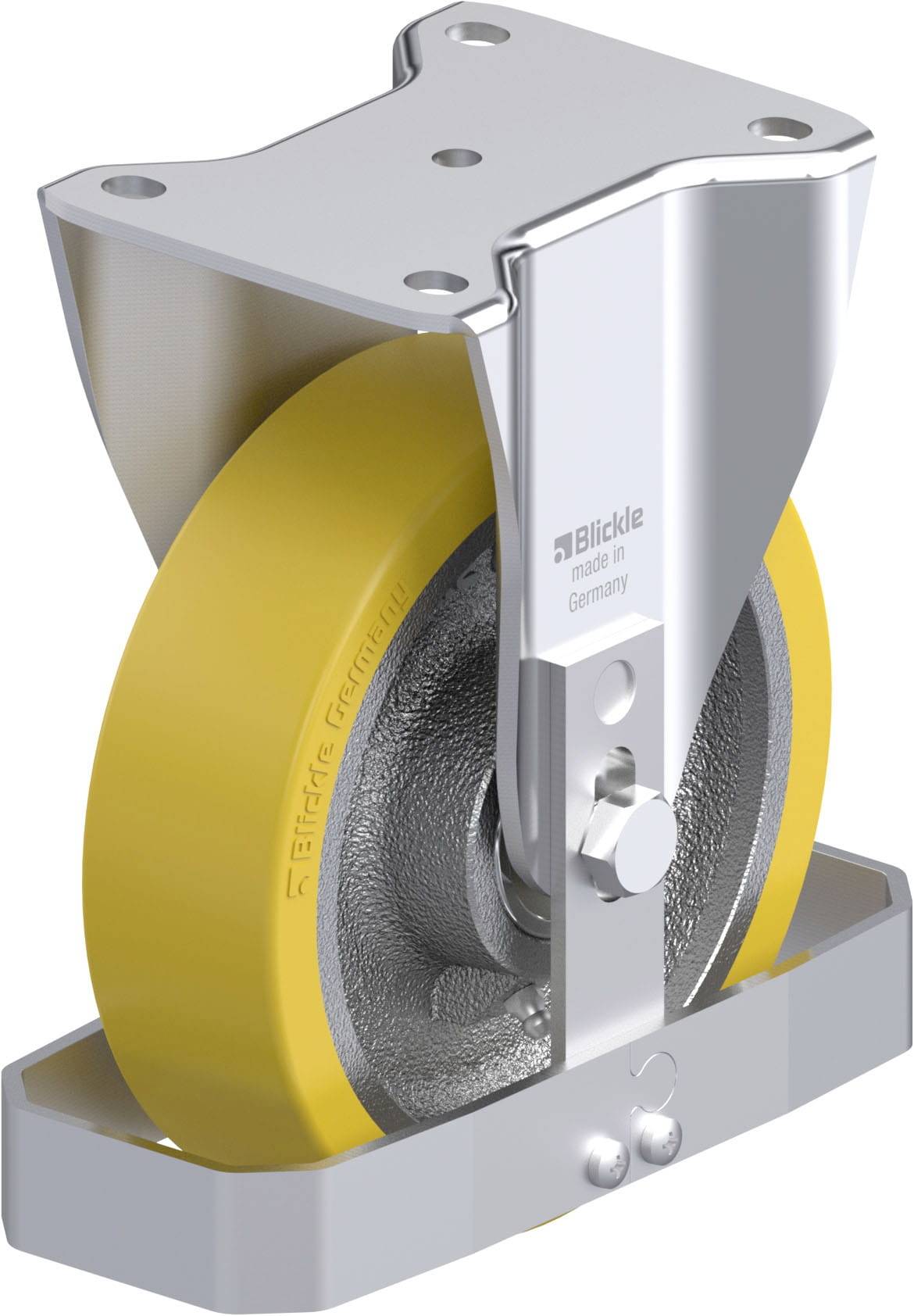 Blickle 939506 BH-GTH 175K-FS Stahlblech-Bockrolle Rad-Durchmesser: 175 mm Tragfähigkeit (max.): 875 kg 1 St.