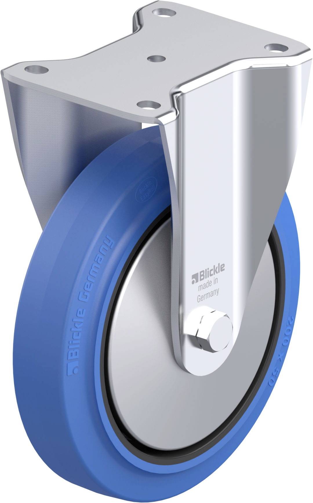 Blickle 851448 BH-POEV 200KAD-SB-FA Stahlblech-Bockrolle Rad-Durchmesser: 200 mm Tragfähigkeit (max.): 500 kg 1 St.