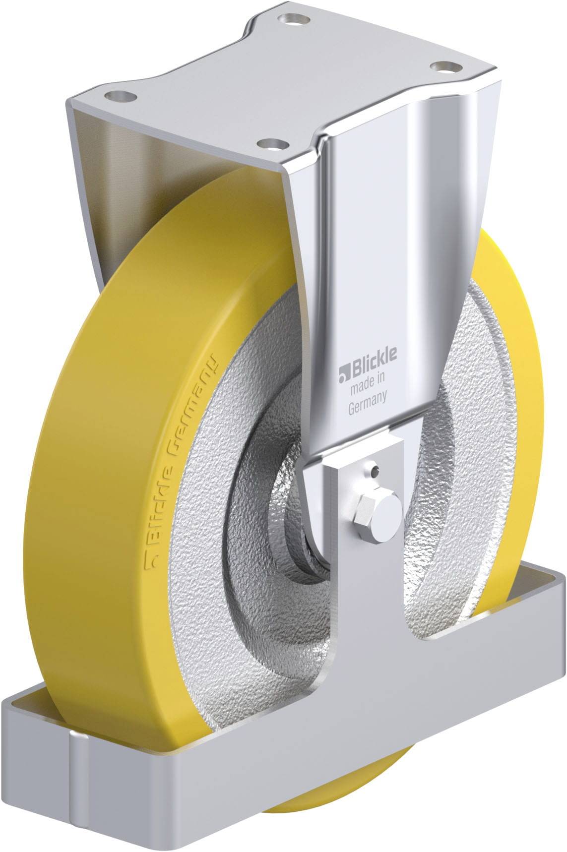 Blickle 927109 BH-SETH 250K-FS Stahlblech-Bockrolle Rad-Durchmesser: 250 mm Tragfähigkeit (max.): 900 kg 1 St.