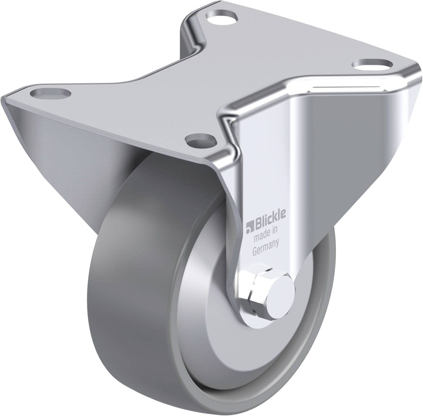 Thumbnail - Blickle 946623 B-PO 80G-ELS-FA Stahlblech-Bockrolle Rad-Durchmesser: 80 mm Tragfähigkeit (max.): 220 kg 1 St.