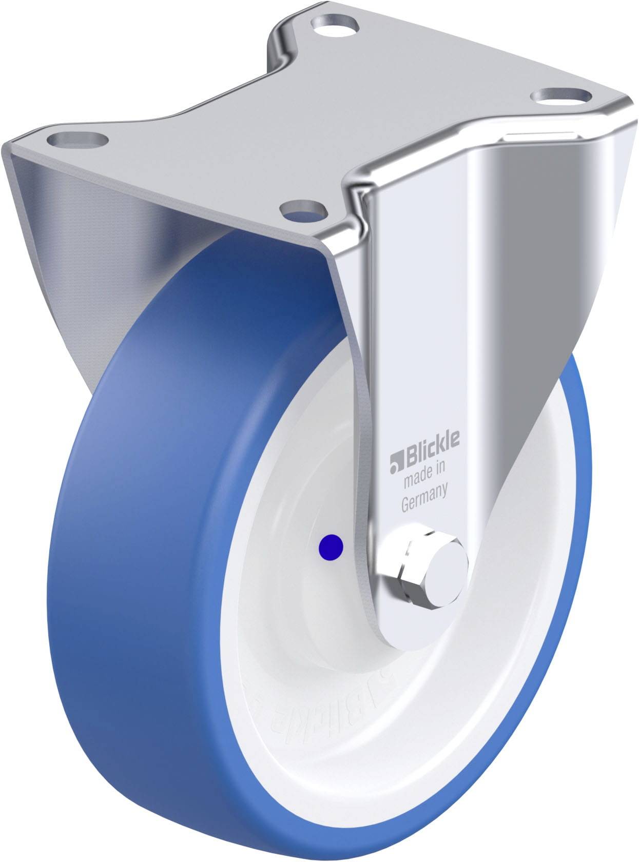 Thumbnail - Blickle 947895 B-POTHS 125XKA Stahlblech-Bockrolle Rad-Durchmesser: 125 mm Tragfähigkeit (max.): 250 kg 1 St.