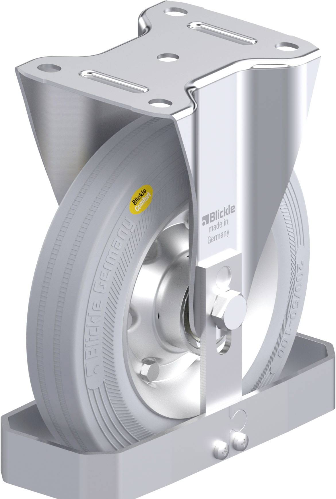 Blickle 938369 B-RD 200K-VLI-FS Stahlblech-Bockrolle Rad-Durchmesser: 200 mm Tragfähigkeit (max.): 350 kg 1 St.