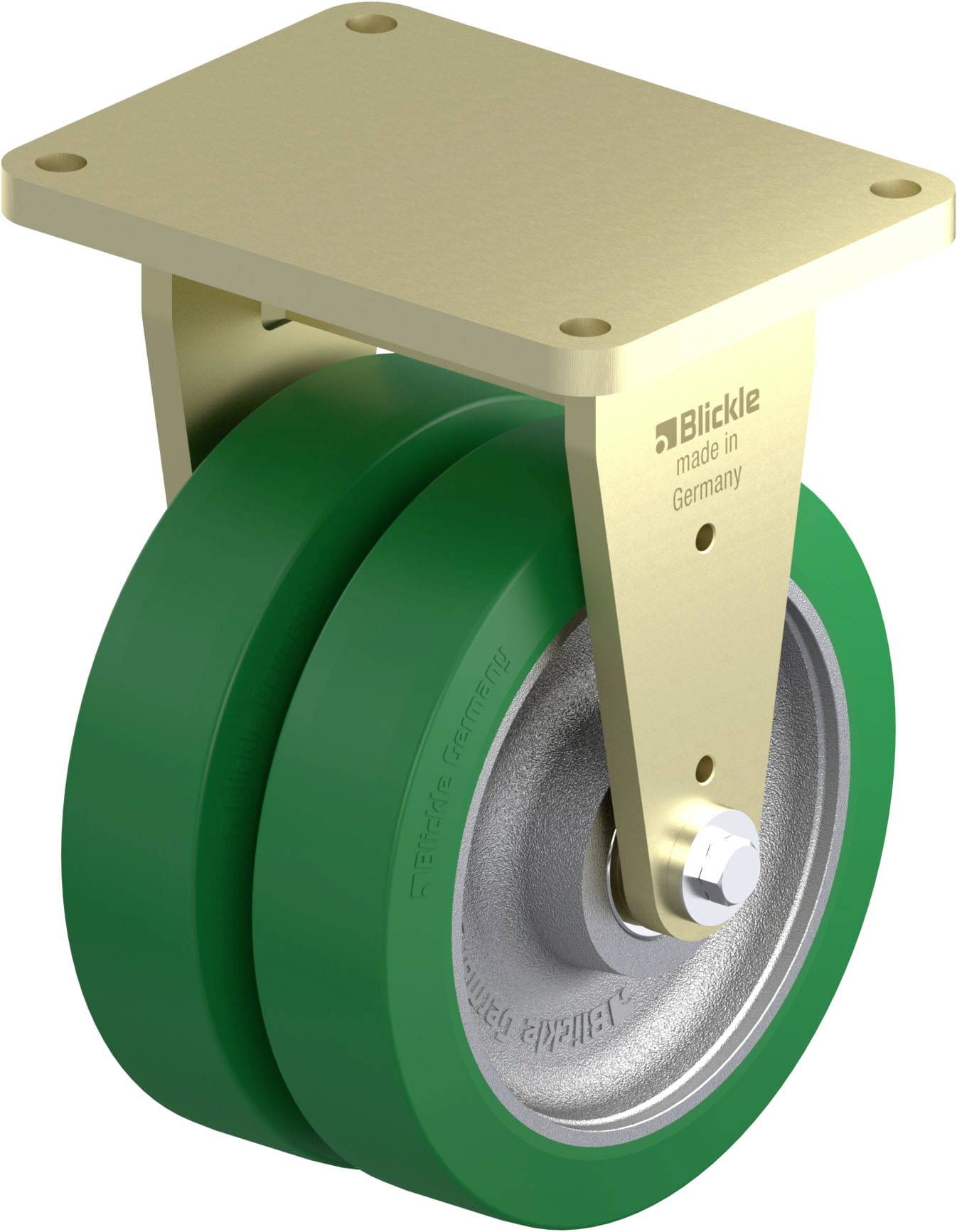 Blickle 925983 BSD-GST 404K-42 Schwerlast-Doppel-Bockrolle Rad-Durchmesser: 400 mm Tragfähigkeit (max.): 6000 kg 1 St.