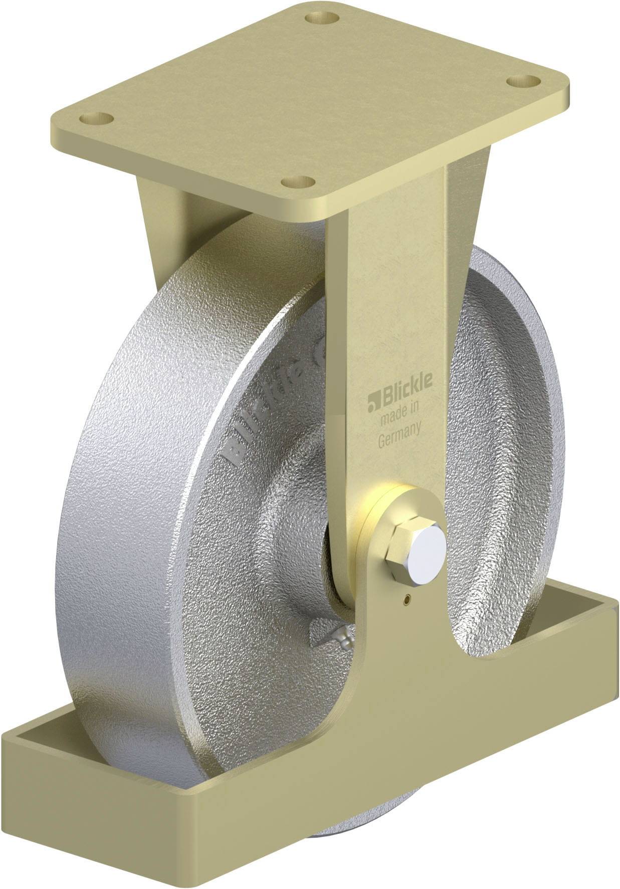 Blickle 932194 BS-G 250K-FS Schwerlast-Bockrolle Rad-Durchmesser: 250 mm Tragfähigkeit (max.): 1400 kg 1 St.