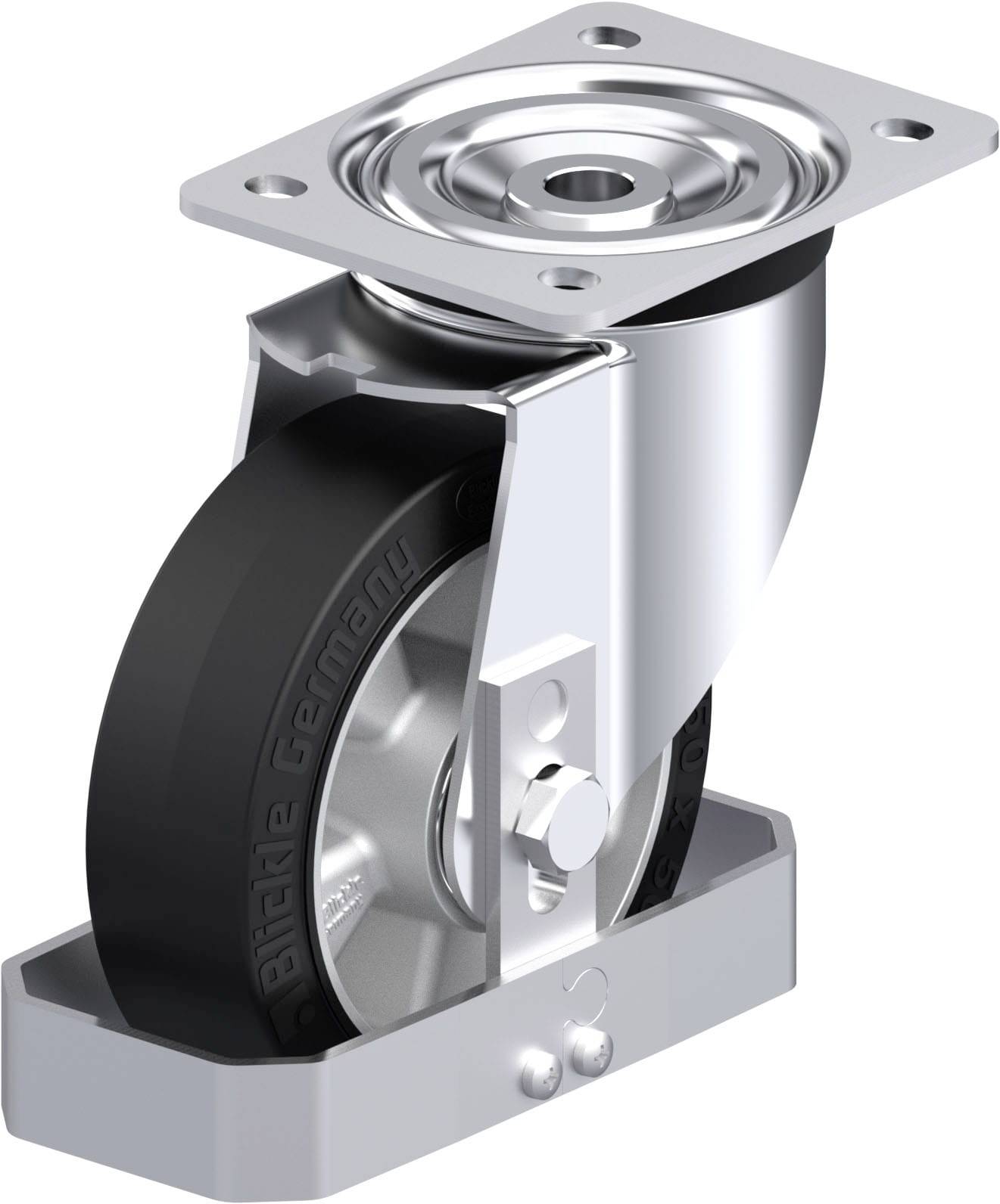 Blickle 907530 L-ALEV 150K-FS Stahlblech-Lenkrolle Rad-Durchmesser: 150 mm Tragfähigkeit (max.): 400 kg 1 St.