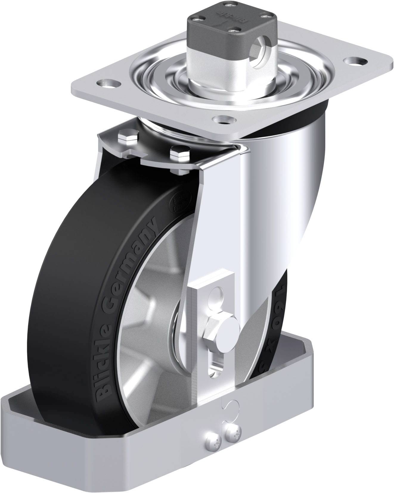 Thumbnail - Blickle 758893 L-ALEV 160K-CS11-FS Stahlblech-Lenkrolle Rad-Durchmesser: 160 mm Tragfähigkeit (max.): 400 kg 1 St.