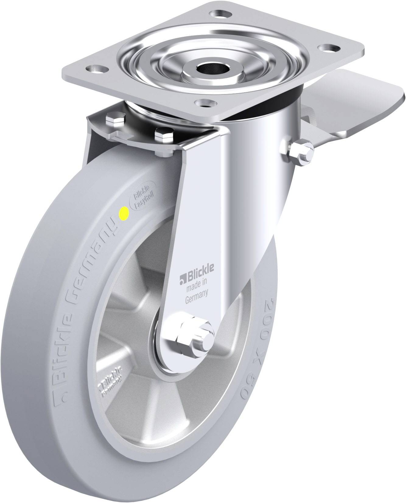 Blickle 917929 L-ALEV 200K-ST-SG-AS Stahlblech-Lenkrolle Rad-Durchmesser: 200 mm Tragfähigkeit (max.): 400 kg 1 St.