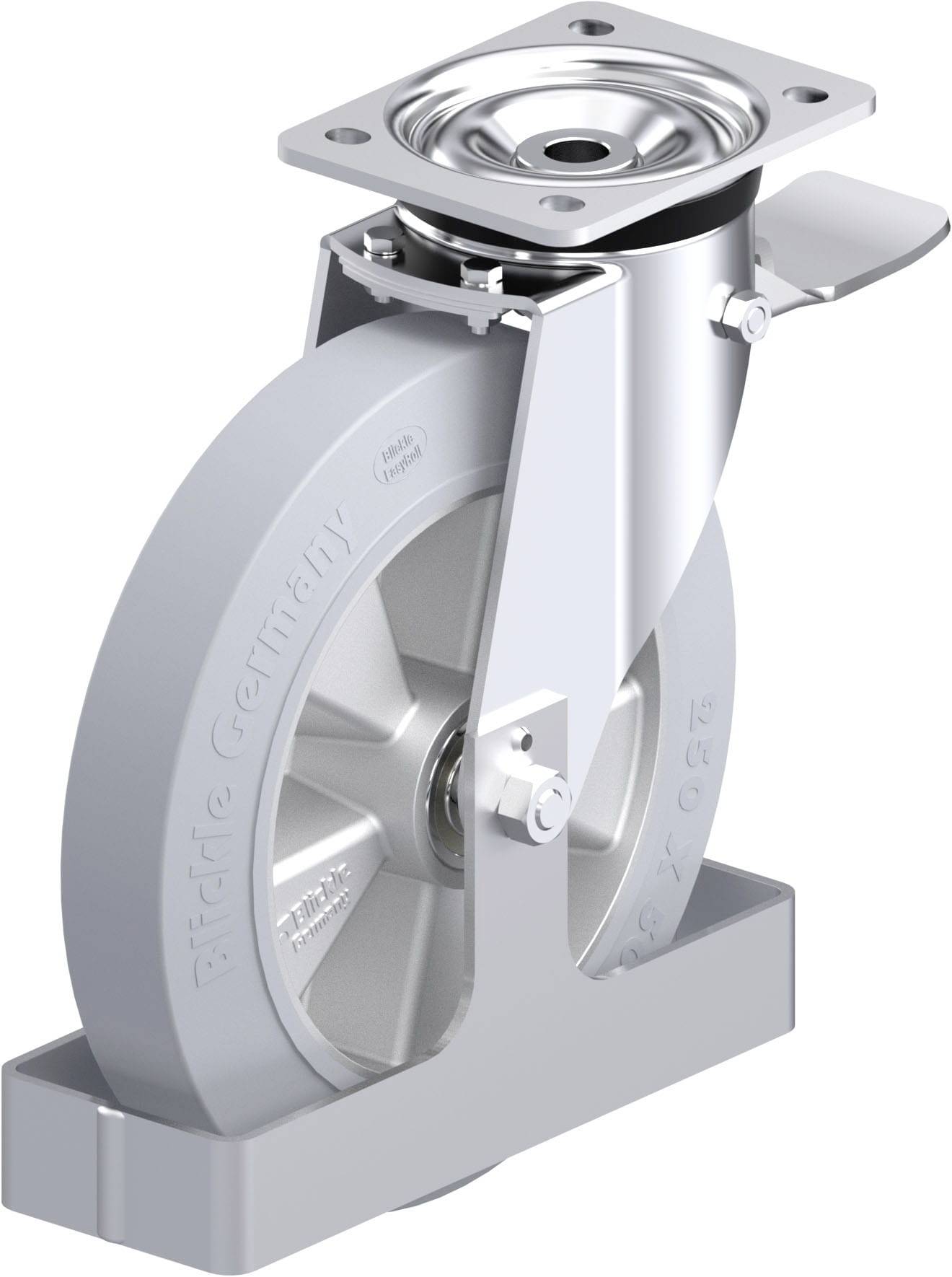 Blickle 938547 L-ALEV 250K-3-ST-SG-FS Stahlblech-Lenkrolle Rad-Durchmesser: 250 mm Tragfähigkeit (max.): 500 kg 1 St.