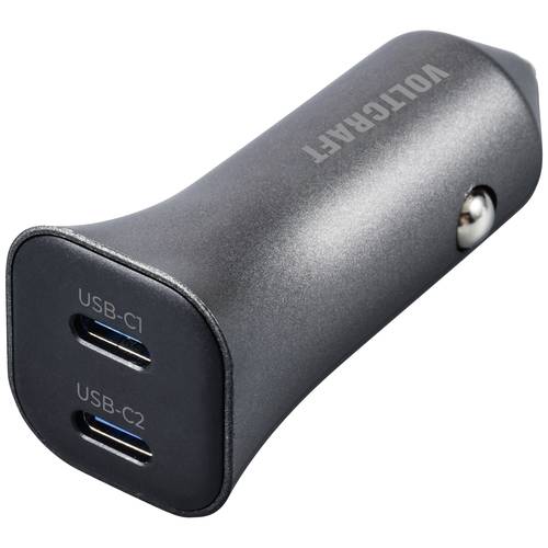 VOLTCRAFT CPS-40W/ 2 VC-RA401 USB Ladegerät 40 W 2x USB-C® USB PD 3.0 Silber-Schwarz KFZ