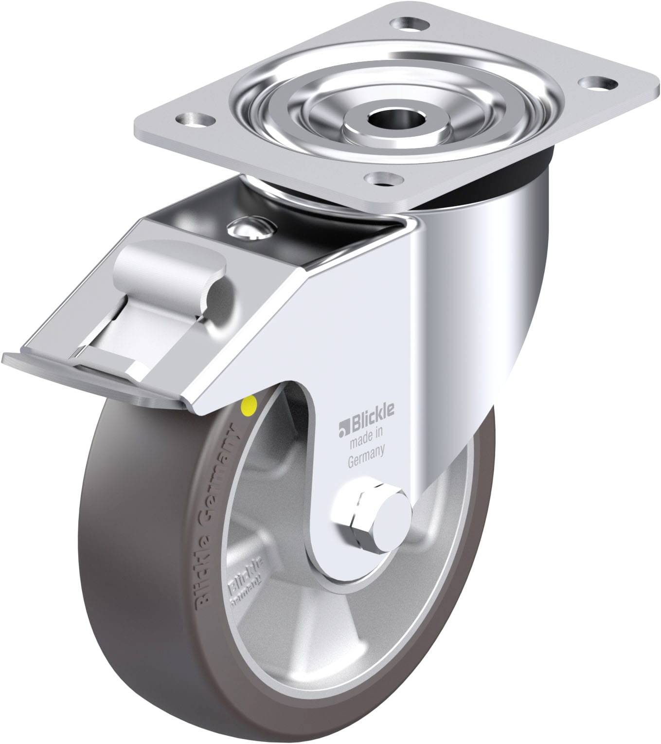 Blickle 904214 L-ALST 160K-FI-AS Stahlblech-Lenkrolle Rad-Durchmesser: 160 mm Tragfähigkeit (max.): 400 kg 1 St.