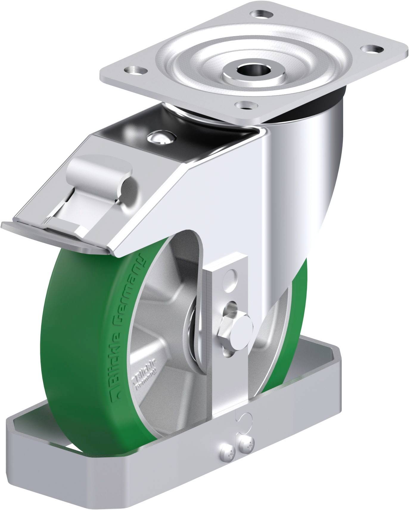 Blickle 939211 L-ALST 180K-FI-FS Stahlblech-Lenkrolle Rad-Durchmesser: 180 mm Tragfähigkeit (max.): 400 kg 1 St.