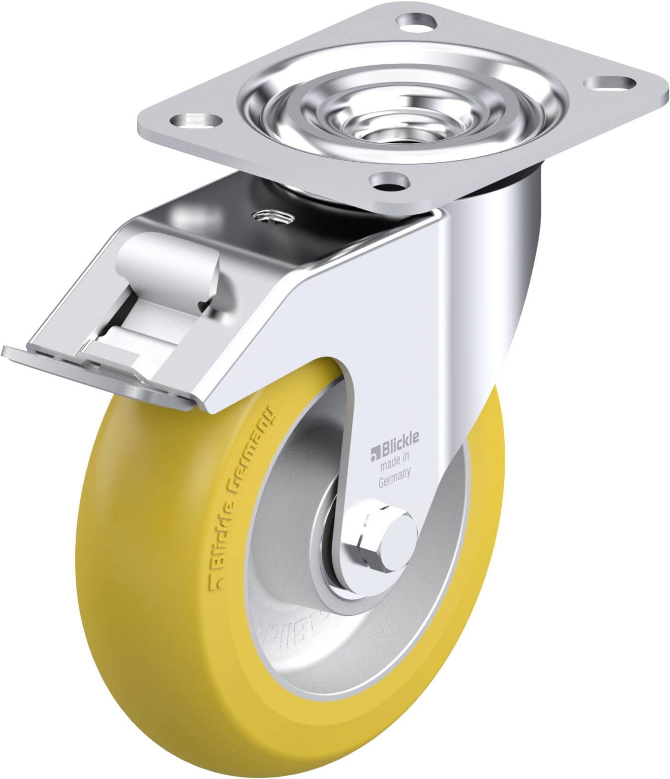 Blickle 890491 L-ALTH 125K-FI-CO Stahlblech-Lenkrolle Rad-Durchmesser: 125 mm Tragfähigkeit (max.): 250 kg 1 St.