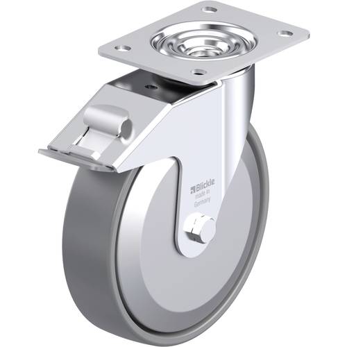 Blickle 946640 LE-PO 200G-FI-ELS-FA Stahlblech-Lenkrolle Rad-Durchmesser: 200 mm Tragfähigkeit (max.): 300 kg 1 St.
