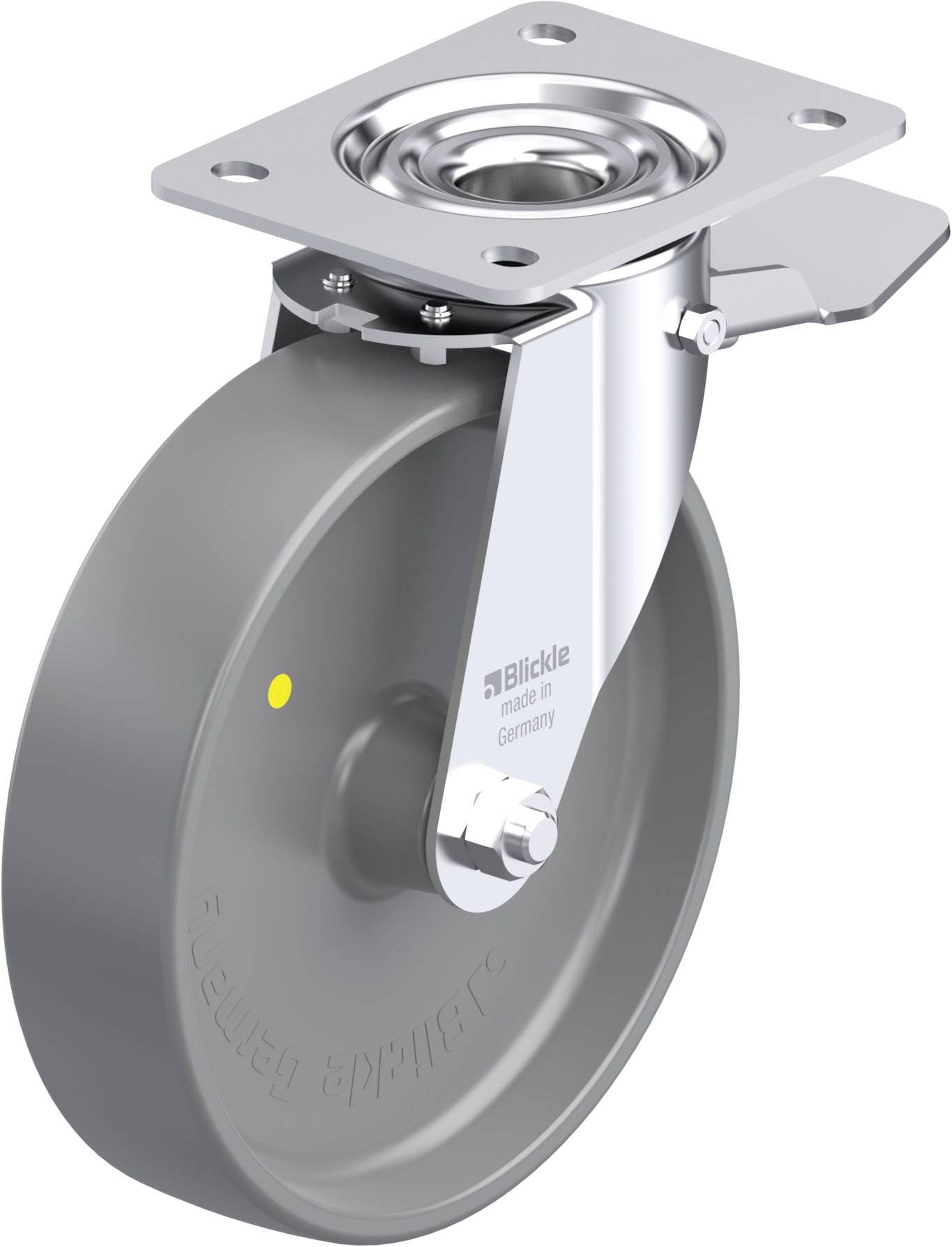 Blickle 936874 LE-PO 200G-ST-ELS Stahlblech-Lenkrolle Rad-Durchmesser: 200 mm Tragfähigkeit (max.): 300 kg 1 St.