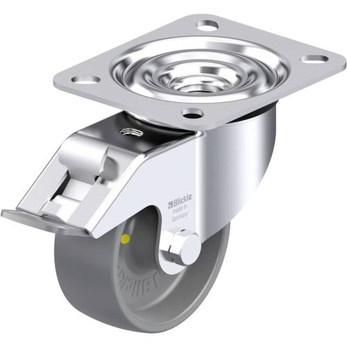 Thumbnail - Blickle 936878 LE-PO 80G-FI-ELS Stahlblech-Lenkrolle Rad-Durchmesser: 80 mm Tragfähigkeit (max.): 150 kg 1 St.