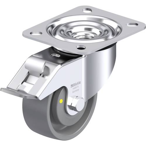 Thumbnail - Blickle 936879 LE-PO 80KA-FI-ELS Stahlblech-Lenkrolle Rad-Durchmesser: 80 mm Tragfähigkeit (max.): 150 kg 1 St.