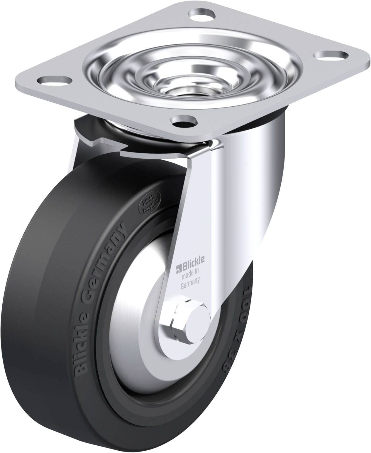 Blickle 749587 LE-POEV 100KAD-FA Stahlblech-Lenkrolle Rad-Durchmesser: 100 mm Tragfähigkeit (max.): 150 kg 1 St.