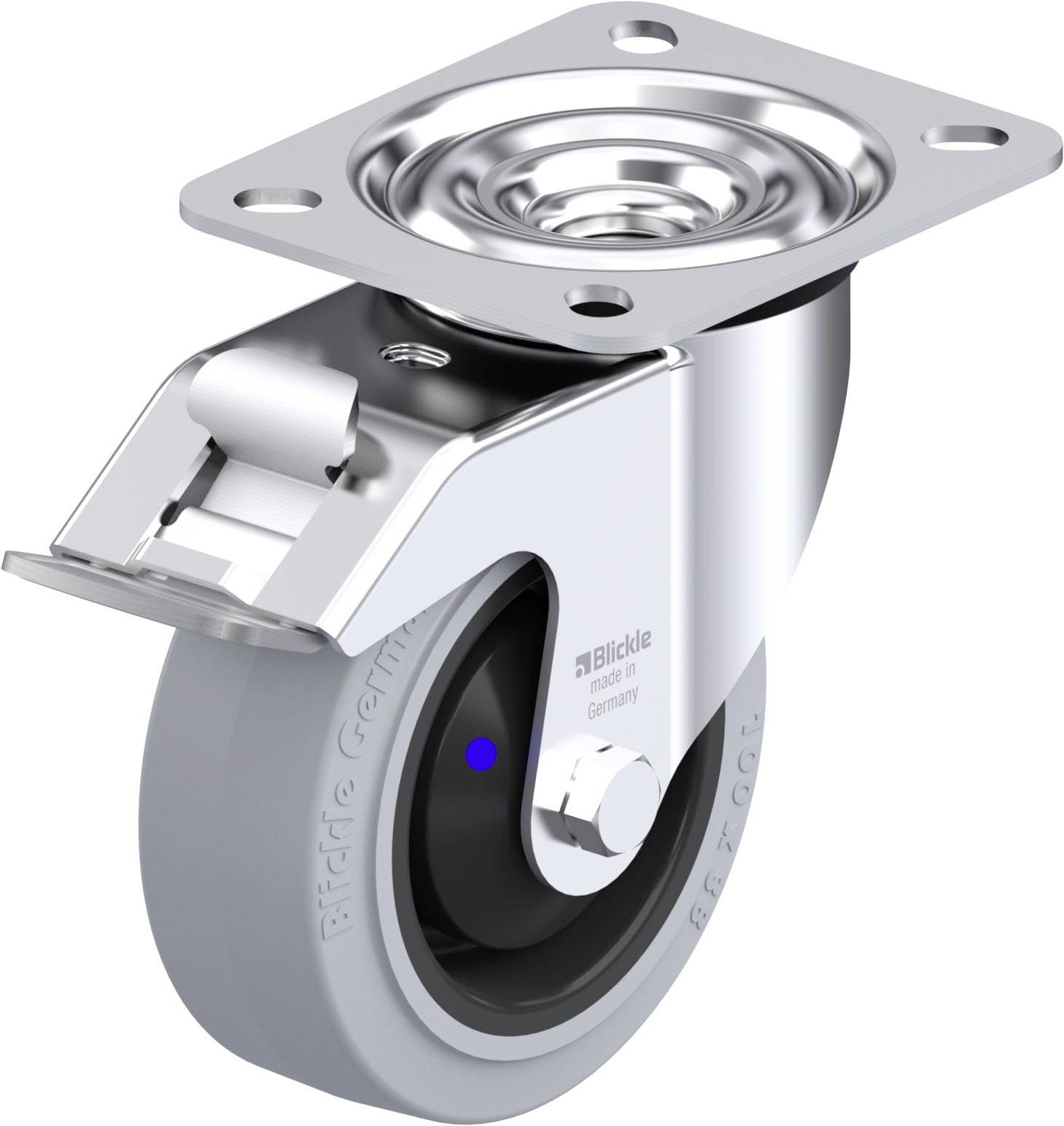 Blickle 945682 LE-POEV 100XKA-FI-SG Stahlblech-Lenkrolle Rad-Durchmesser: 100 mm Tragfähigkeit (max.): 150 kg 1 St.
