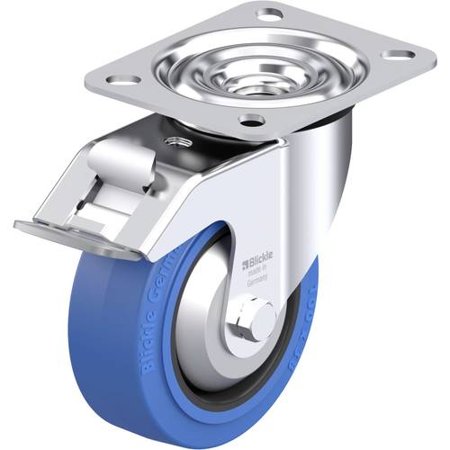 Thumbnail - Blickle 850101 LE-POEV 100XR-FI-SB-FA Stahlblech-Lenkrolle Rad-Durchmesser: 100 mm Tragfähigkeit (max.): 150 kg 1 St.