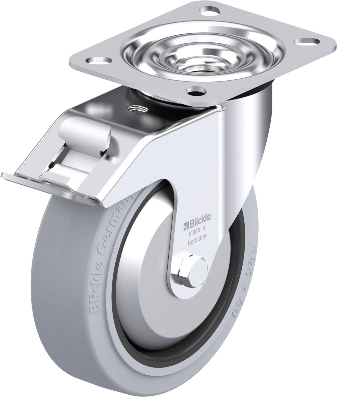 Blickle 945687 LE-POEV 125XKA-FI-SG-FA Stahlblech-Lenkrolle Rad-Durchmesser: 125 mm Tragfähigkeit (max.): 150 kg 1 St.