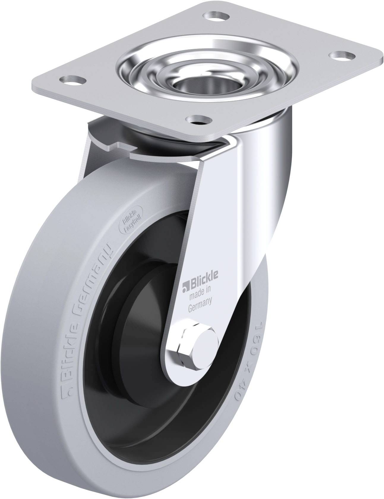Blickle 857515 LE-POEV 161XKA-SG Stahlblech-Lenkrolle Rad-Durchmesser: 160 mm Tragfähigkeit (max.): 300 kg 1 St.