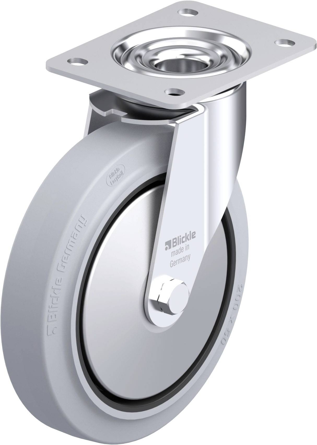 Blickle 749650 LE-POEV 200KAD-SG-FA Stahlblech-Lenkrolle Rad-Durchmesser: 200 mm Tragfähigkeit (max.): 300 kg 1 St.