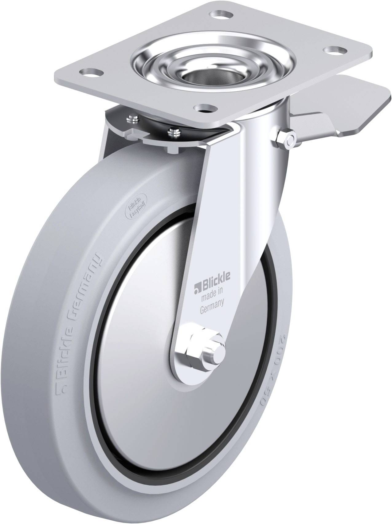 Blickle 749638 LE-POEV 200KA-ST-SG-FA Stahlblech-Lenkrolle Rad-Durchmesser: 200 mm Tragfähigkeit (max.): 300 kg 1 St.