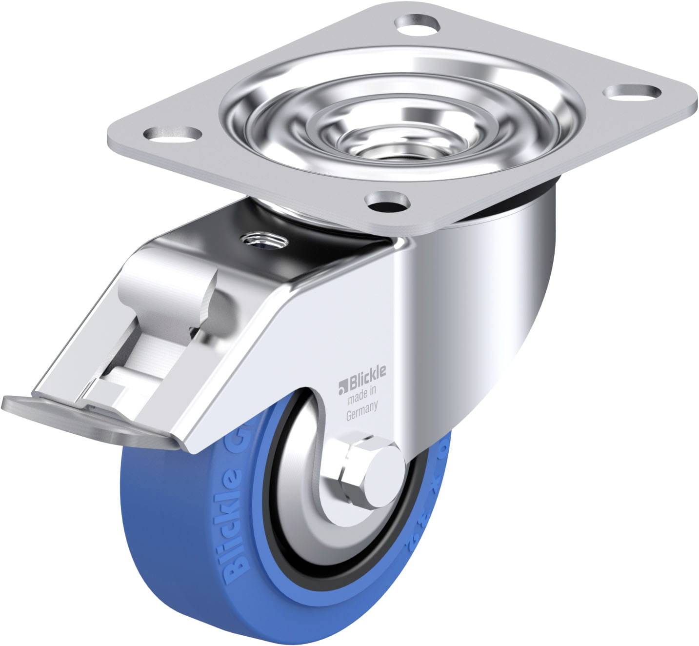 Blickle 850056 LE-POEV 80G-FI-SB-FA Stahlblech-Lenkrolle Rad-Durchmesser: 80 mm Tragfähigkeit (max.): 140 kg 1 St.