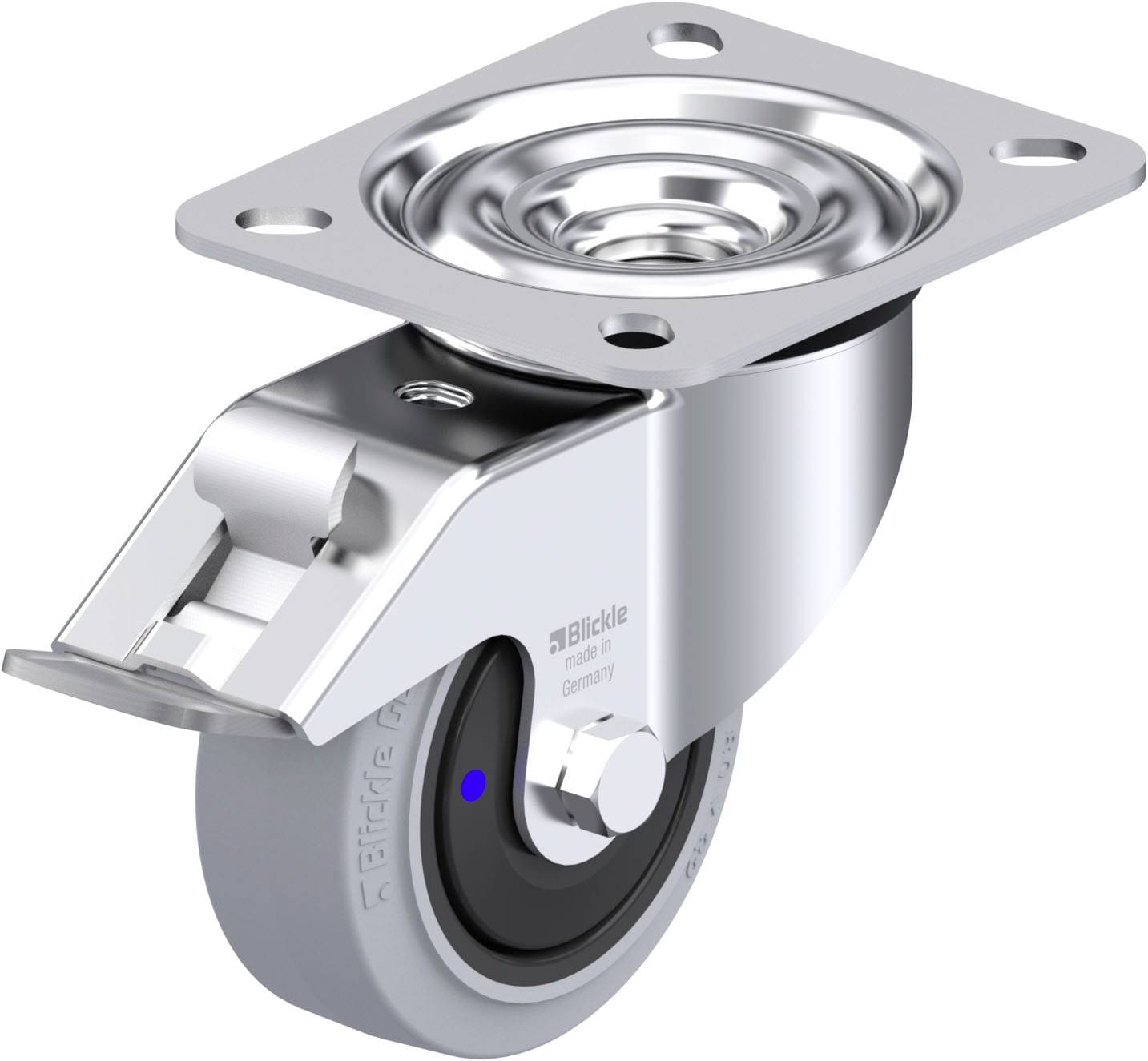 Blickle 945693 LE-POEV 80XKF-FI-SG Stahlblech-Lenkrolle Rad-Durchmesser: 80 mm Tragfähigkeit (max.): 140 kg 1 St.
