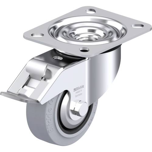 Thumbnail - Blickle 850069 LE-POEV 80XR-FI-SG-FA Stahlblech-Lenkrolle Rad-Durchmesser: 80 mm Tragfähigkeit (max.): 140 kg 1 St.