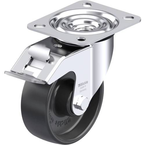 Thumbnail - Blickle 299834 LE-PP 100R-FI Stahlblech-Lenkrolle Rad-Durchmesser: 100 mm Tragfähigkeit (max.): 150 kg 1 St.