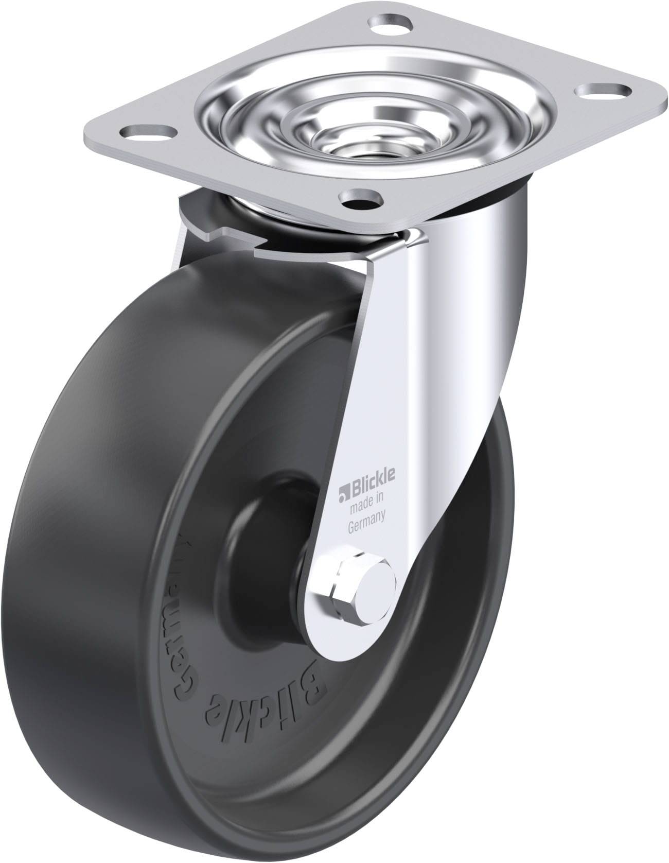 Blickle 296442 LE-PP 125G Stahlblech-Lenkrolle Rad-Durchmesser: 125 mm Tragfähigkeit (max.): 150 kg 1 St.