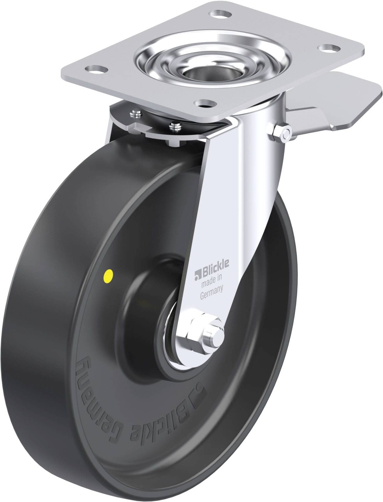 Blickle 951780 LE-PP 200K-ST-EL Stahlblech-Lenkrolle Rad-Durchmesser: 200 mm Tragfähigkeit (max.): 300 kg 1 St.