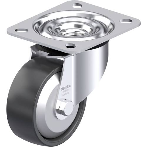 Thumbnail - Blickle 658609 LE-PP 80R-FA Stahlblech-Lenkrolle Rad-Durchmesser: 80 mm Tragfähigkeit (max.): 120 kg 1 St.