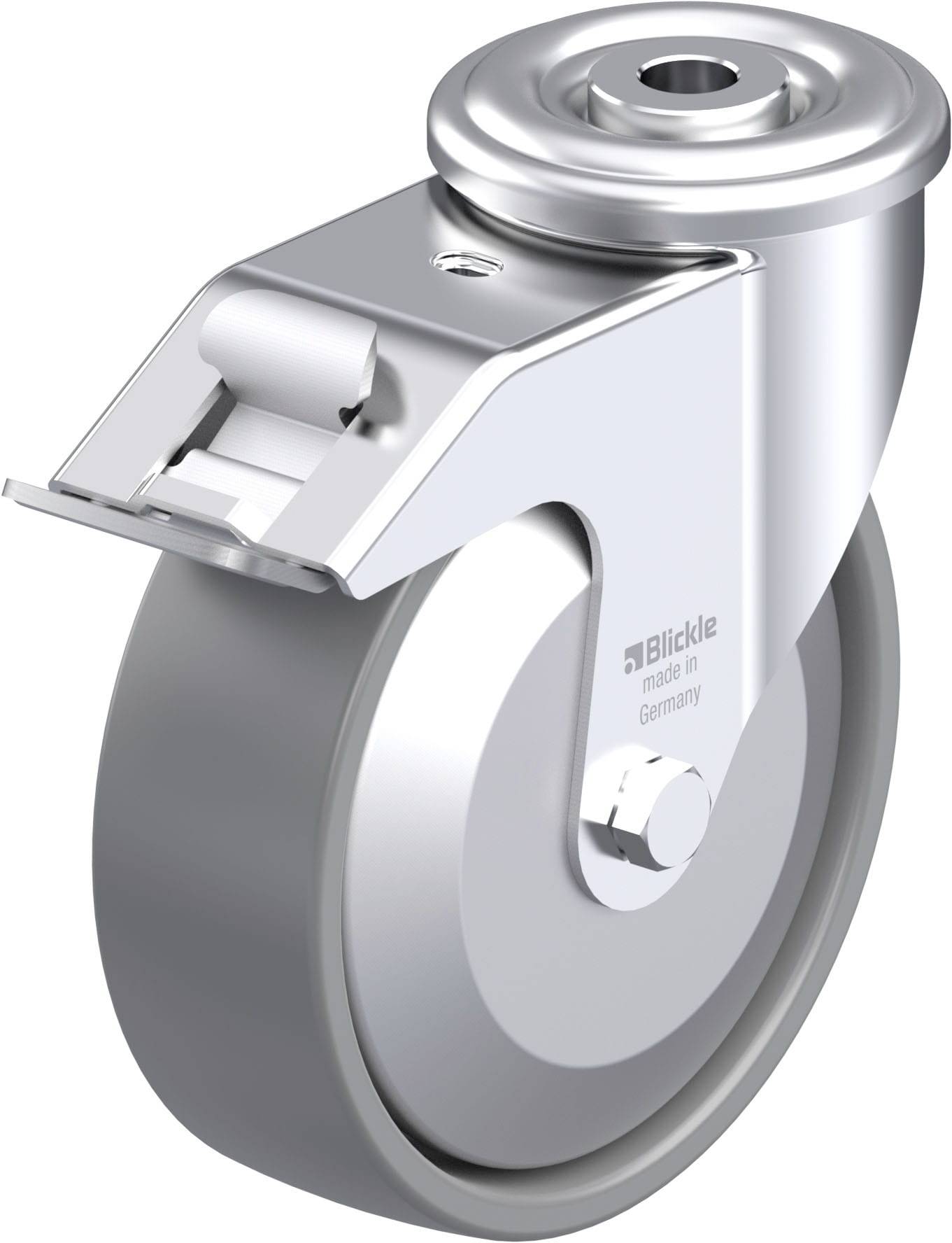 Blickle 887292 LER-PO 125KA-FI-ELS-FA Stahlblech-Lenkrolle Rad-Durchmesser: 125 mm Tragfähigkeit (max.): 150 kg 1 St.