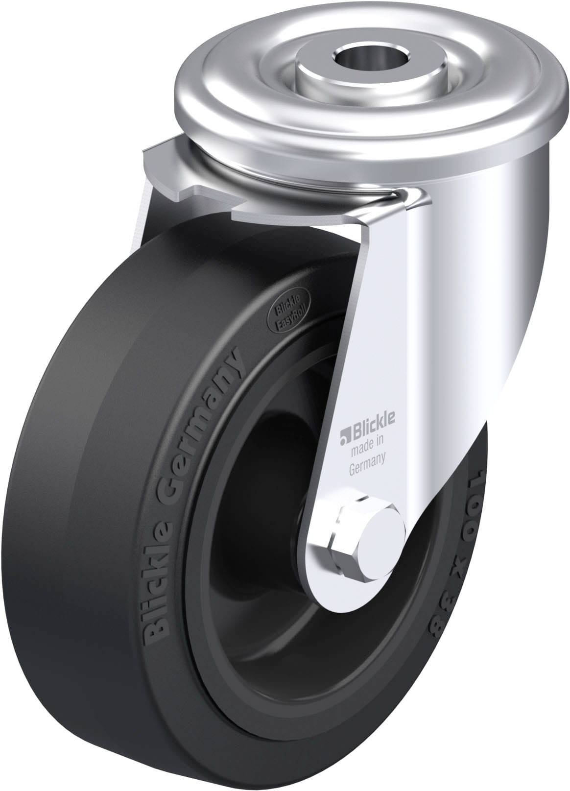 Blickle 936084 LER-POEV 100G Stahlblech-Lenkrolle Rad-Durchmesser: 100 mm Tragfähigkeit (max.): 150 kg 1 St.