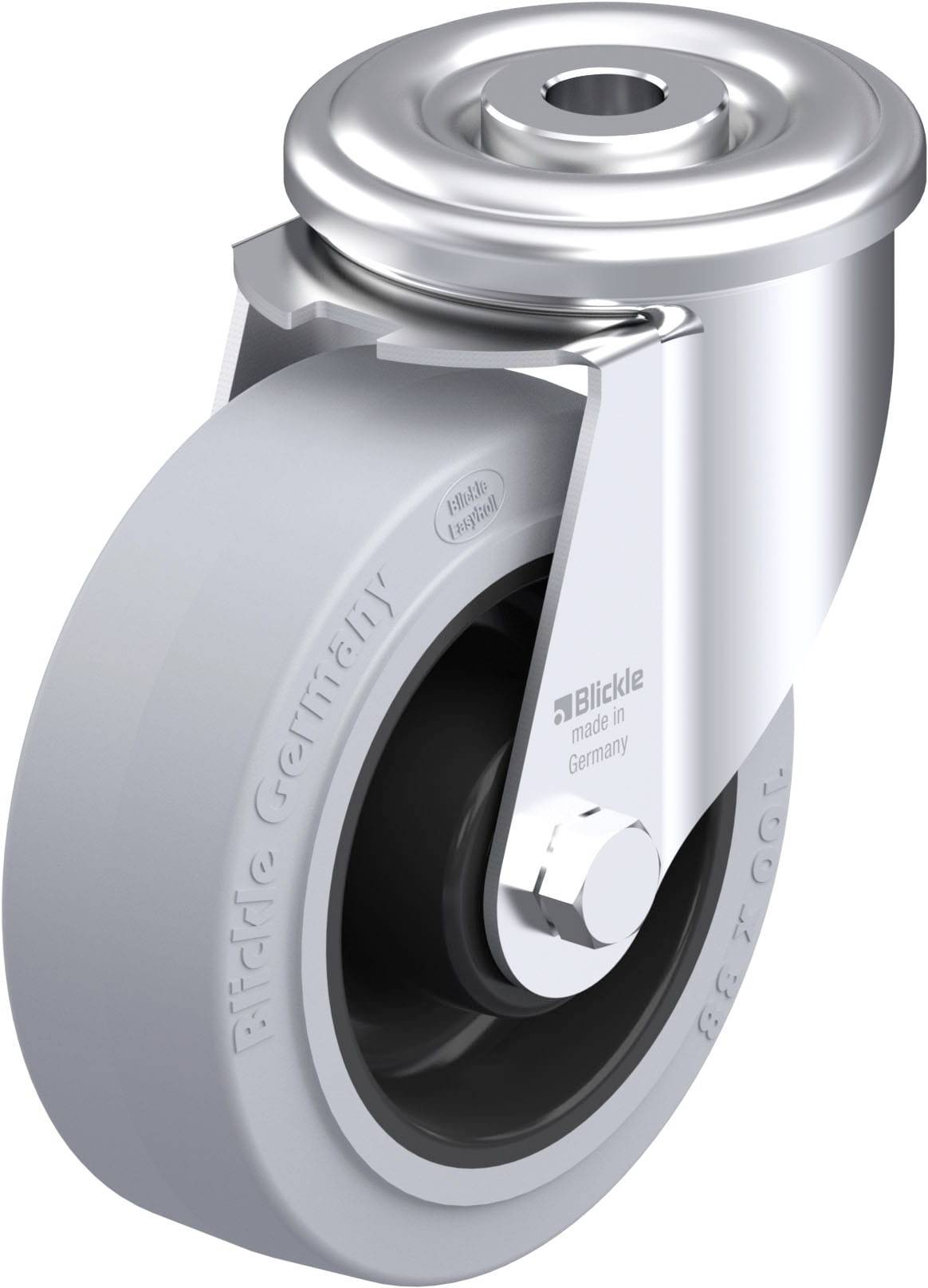 Blickle 628412 LER-POEV 100R-SG Stahlblech-Lenkrolle Rad-Durchmesser: 100 mm Tragfähigkeit (max.): 150 kg 1 St.