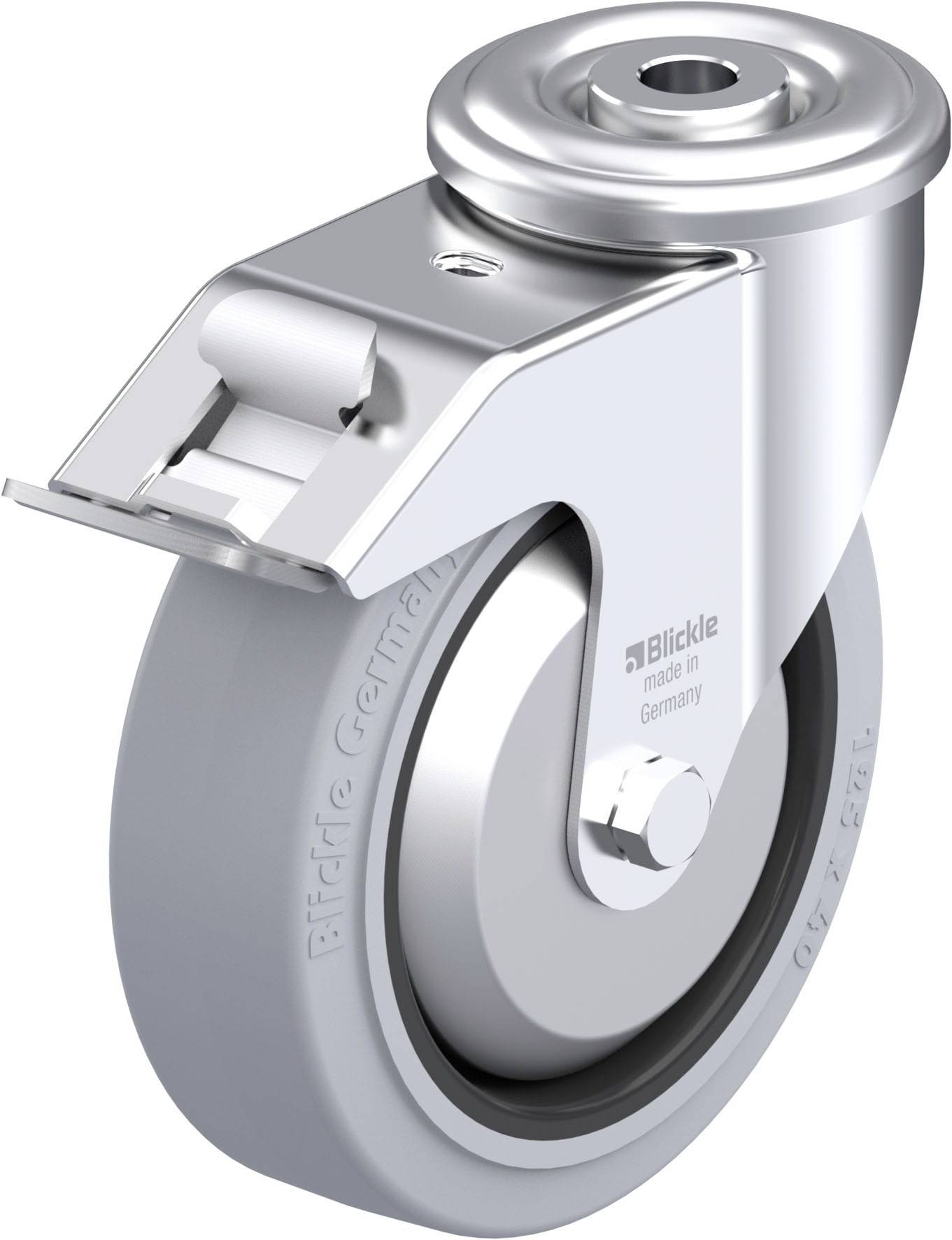 Blickle 941873 LER-POEV 125G-FI-SG-FA Stahlblech-Lenkrolle Rad-Durchmesser: 125 mm Tragfähigkeit (max.): 150 kg 1 St.