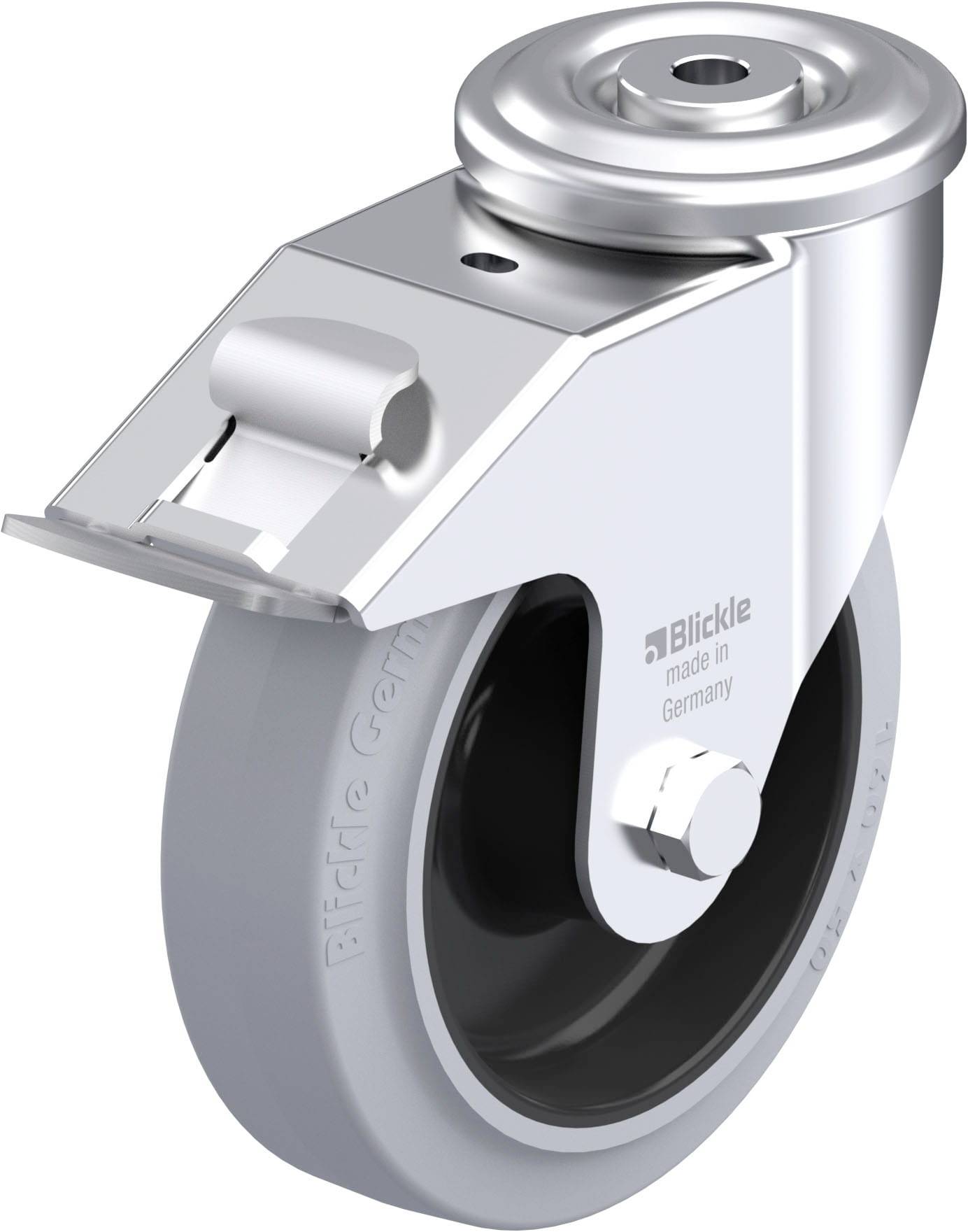 Blickle 757517 LER-POEV 160R-FI-SG Stahlblech-Lenkrolle Rad-Durchmesser: 160 mm Tragfähigkeit (max.): 300 kg 1 St.